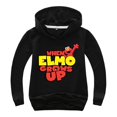 thumbnail image 1 of Ropa para niños, Sudadera con capucha con estampado de Elmo de Barrio Sésamo para niñas, camisetas de manga larga para niños, pulóver, abrigo para bebé, chándales 6T Gao Jinjia LED, 1 of 2