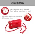 thumbnail image 3 of Bolso bandolera para mujer con cremallera multicapa, rojo grande, 3 of 5
