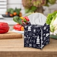 thumbnail image 5 of POLERO Tissue Box Cover, Modern PU Leather Square Tissue Box Holder Halloween Decorative, Ideal for Bathrooms/Office/Car/Nightstand/Dining Table, 5.1"X5.1"X5.5", Halloween Castles, 5 of 7