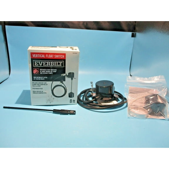 NEW EVERBILT EBPBV VERTICAL FLOAT SWITCH 8' FT 115V SUMP PUMPS