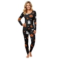 thumbnail image 3 of Halloween Family Pajamas Set with Moon Star Print, Breathable Long Sleeve Matching Halloween Pajamas for Whole Family, Classic Family Halloween Pajama Set Sleepwear, 3 of 7
