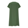 thumbnail image 5 of DailyTrove Women's V-Neck Asymmetrical Hem Maxi Dress - Polyester Casual Daily & Party Wear, Versatile for Styling for women, 5 of 6
