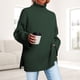 thumbnail image 4 of Suéter Suéteres de manga larga para mujer Suéter de punto acanalado acogedor Suéter elegante Prendas de abrigo Cgtredaw Verde Xl para Mujer, 4 of 6