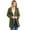 Olive, variant on Women's Juniors Hooded Lightweight Parka Jacket (Black, S)