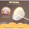 thumbnail image 2 of Rechargeable LED Night Light for Kids with 4 Brightness Levels, Cloud Lamp with Silicone Strap, Compatible with Nursery and Baby Rooms (White), 2 of 5