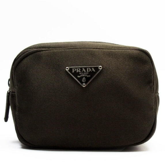 Pre-Owned PRADA Pouch Satin Brown Women's T19534G (Good)