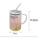 thumbnail image 3 of Vaso de agua de gran capacidad de verano, vaso con pajita para hombres y mujeres, regalo con tapa, vaso de vidrio resistente a altas temperaturas, 3 of 4