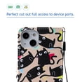 thumbnail image 4 of Allytech for iPhone 13 Mini 5.4" Case 2021, Coloful Painted All-Inclusive Protective Wallet with Card Holder Slot PU Leather Folio Stand Case with Hand Strap Case for iPhone 13 Mini 2021, Funny Cats, 4 of 6
