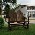 thumbnail image 3 of Wildridge Classic Adirondack Glider, Tudor Brown - Outdoor Weather Resistant Recycled HDPE Glider for Porch, Patio, Deck, 3 of 4