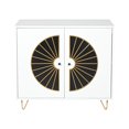 thumbnail image 6 of Kepooman Accent Storage Cabinet with 2 Doors, Free Standing Sideboard Buffet for Entryway Living Room Kitchen, White, 6 of 11