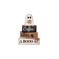 thumbnail image 4 of Halloween Decor Indoor 4 Pcs Ghost Stacked Blocks Rustic Farmhouse Shelf Decor for Coffee Bar Table Mantel Desktop Decor, 4 of 8