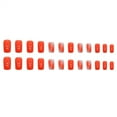 thumbnail image 5 of Fofosbeauty 24pcs Press on Nails, 2024 Artificial Nails Short Coffin Tips Design, Orange Sparkling, 5 of 7