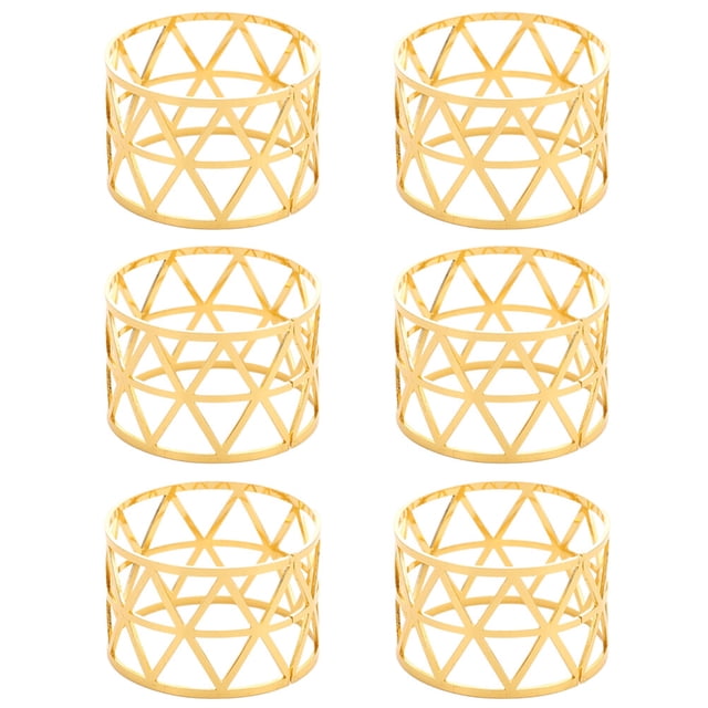 Juego de 6 servilleteros navideños para cenas de lujo: decoración para bodas, fiestas y aniversarios Golden Glamour