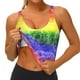 thumbnail image 3 of Balery Colorful Tie Dye Sujetadores deportivos con espalda cruzada para mujer, acolchados, sin costuras, de alto impacto, ideales para yoga, gimnasio, entrenamiento y fitness.-Medium, 3 of 8