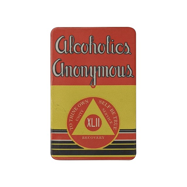 MYRECOVERYSTORE First Edition Big Book Alcoholics Anonymous Rectangular AA Sobriety Chip with Third Step Prayer (Years 1-50 Offered) Wallet Card Style Recovery Chip