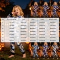 thumbnail image 3 of Vdoaml Kids Halloween Print Pajama Little Girls Long Sleeve Top Pants Two Piece Set Children Sleepwear Nightwear 2-3 Years Purple, 3 of 4