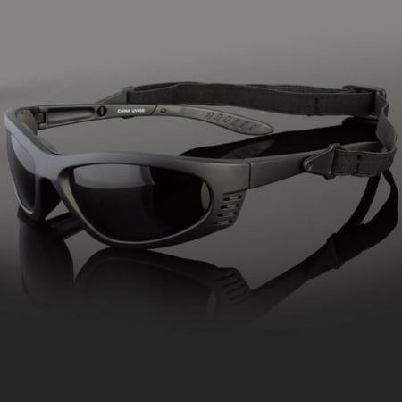 Polarized Wind Resistant Sunglasses Sports Motorcycle Riding Glasses Foam Padded