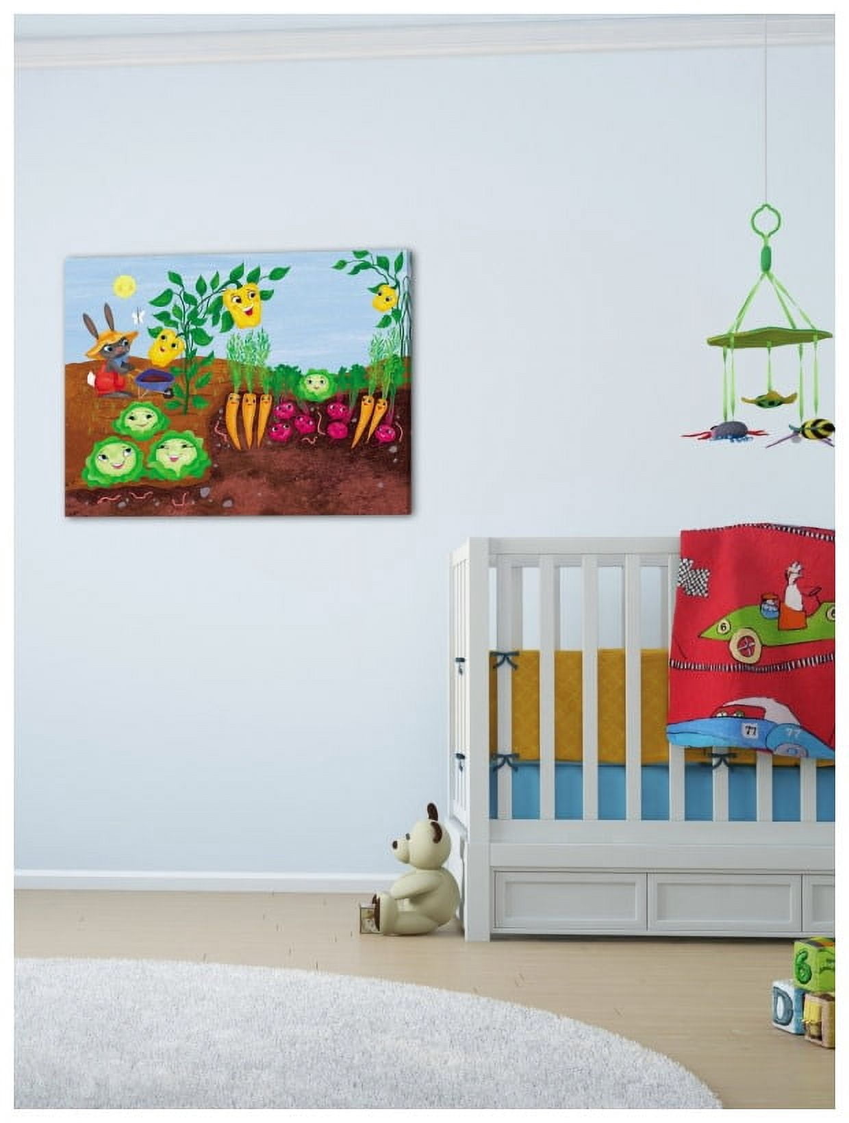 Marmont Hill "Happy Garden" by Curtis Painting Print on Canvas