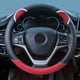 thumbnail image 1 of Funda de volante YONGSHENG de fibra de carbono de cuero sintético para coche 15 pulgadas rojo, 1 of 5