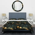 thumbnail image 3 of Designart "Pattern Of Celestial Constellations And Planets" Blue Geometric Bedding Covert Set - Modern & Contemporary Bed Set With 2 Shams, 3 of 5