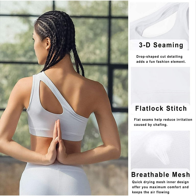 COALHO Shockproof Push-Up Breathable Mesh Sports Bra,Yoga Sports