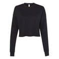 thumbnail image 1 of Bella Plus Canvas B53205504 Womens Cropped Crew Fleece, Black - Medium, 1 of 3
