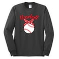thumbnail image 2 of Wild Bobby, Cute Baseball Mom Ribbon Gift, Mother's Day, Men Long Sleeve Shirt, Charcoal, Medium, 2 of 3