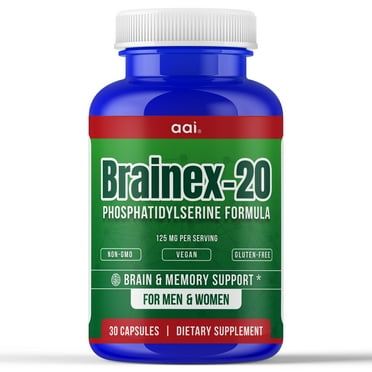 Brainex Brain Supplement For Focus, Energy, Memory & Clarity with Bacopa Monnieri & Ginkgo Biloba Beneficial for Men & Women