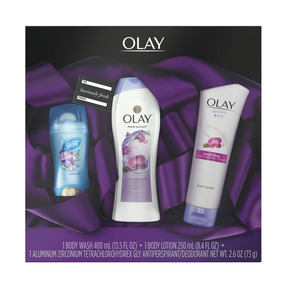 Olay Body Wash and Secret Antiperspirant and Deodorant