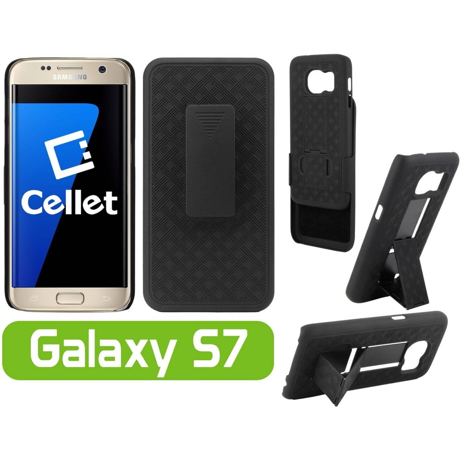 Samsung S7 Holster, Shell + Holster + Kickstand Combo Case for Samsung
