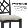 thumbnail image 5 of Dark Oak Finish + Rubber Wood Frame / 2 Dining Chairs for Various Occasions, 5 of 6
