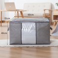 thumbnail image 4 of Bolsa de edredón con cremallera no tejida horizontal y vertical de gran capacidad, bolsa de almacenamiento visual para ropa de hogar, almohadas y edredones, 4 of 5