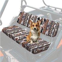 Uorisanigo UTV Seat Cover for Kawasaki Mule 3000 3010 3020, Anti-Scratch Ethnic Aztec Cow Print Seats Cover Protection for Mule Seat Accessories Parts Windproof All Weather Anti UV