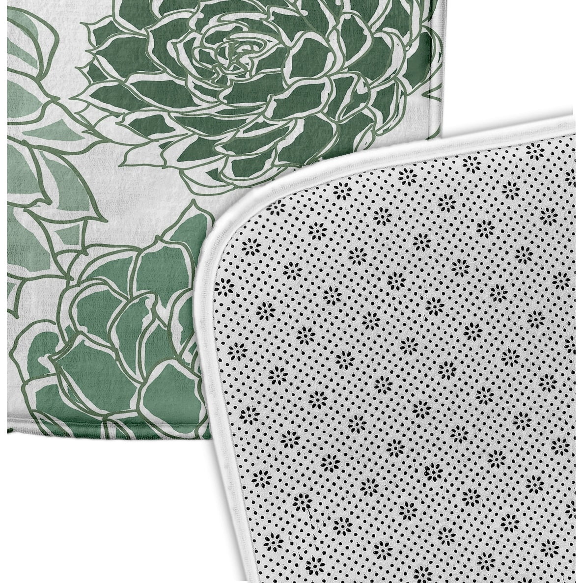 Simply Daisy 34" x 21" Plush Microfiber Green Olivia Bath Mat