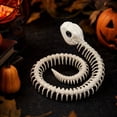 thumbnail image 5 of Halloween Snake Skeleton Creepy Plastic Animal Skeleton - Flexible Structure Adjustable Graveyard Spooky Decor Indoor Outdoor Scene Party, 5 of 7