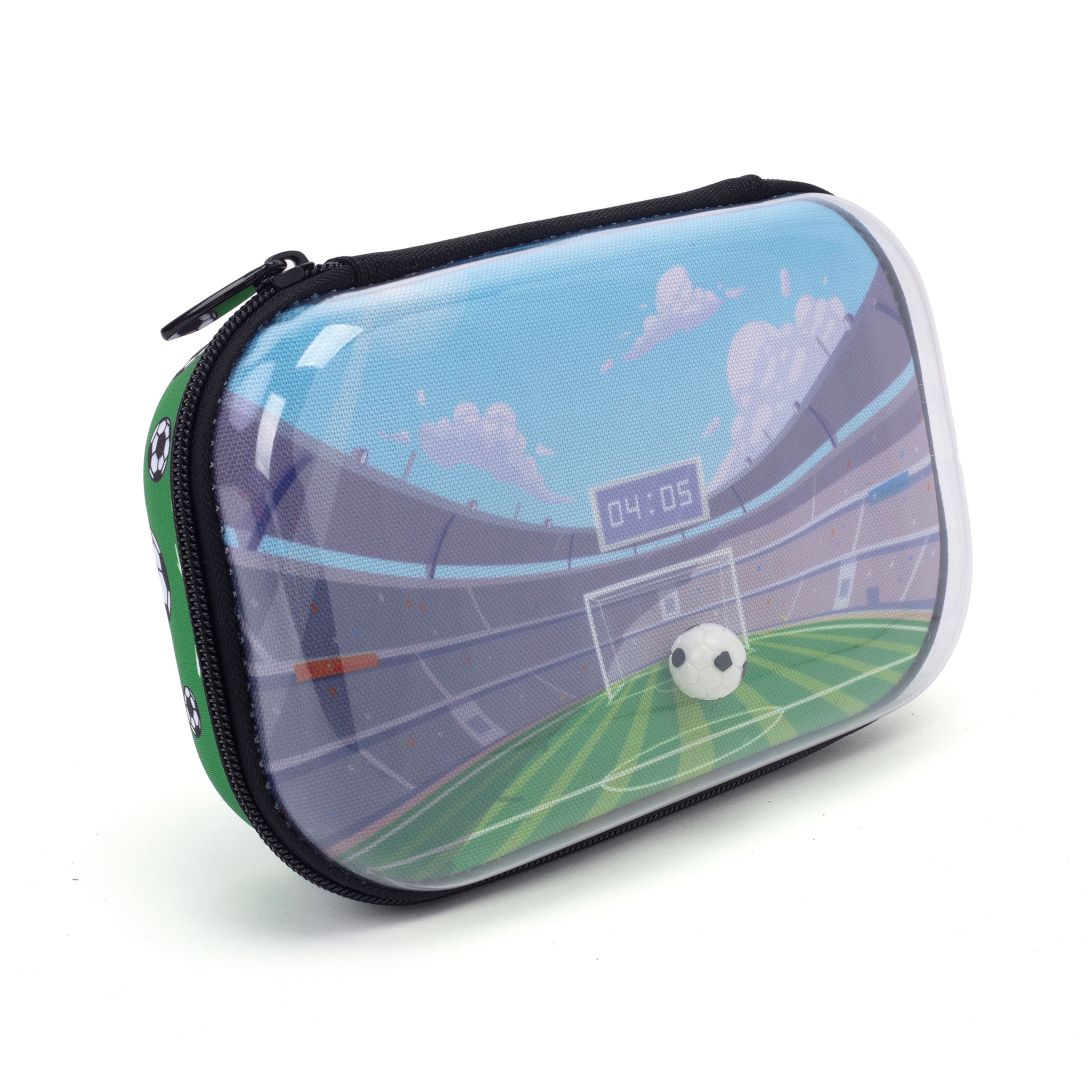ZIPIT Soccer Pencil Box for Boys with Clear Top for Elementary School