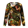 thumbnail image 4 of LbsKUS Reduced,Christmas Sweatshirt for Women Fashion Vintage Xmas Graphic T-Shirts Crewneck Long Sleeve Casual Pullover Tops(Army Green,X-Large), 4 of 4