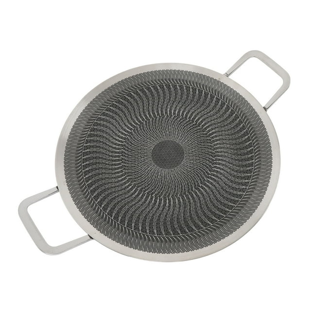 Fast Heat Conduction Non Stick Coating Korean Traditional BBQ Grill Pan, for Delicious BBQ Parties, with Easy Cleaning Tote Bag