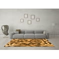 thumbnail image 3 of Ahgly Company Indoor Round Abstract Orange Modern Area Rugs, 6' Round, 3 of 4