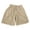 Khaki, variant on Awwp Men's Linen Blend 5 Inch Casual Shorts Elastic Waist Button Front Loose Fit Summer Walking Shorts Beach Vacation Bottoms Black Size: L