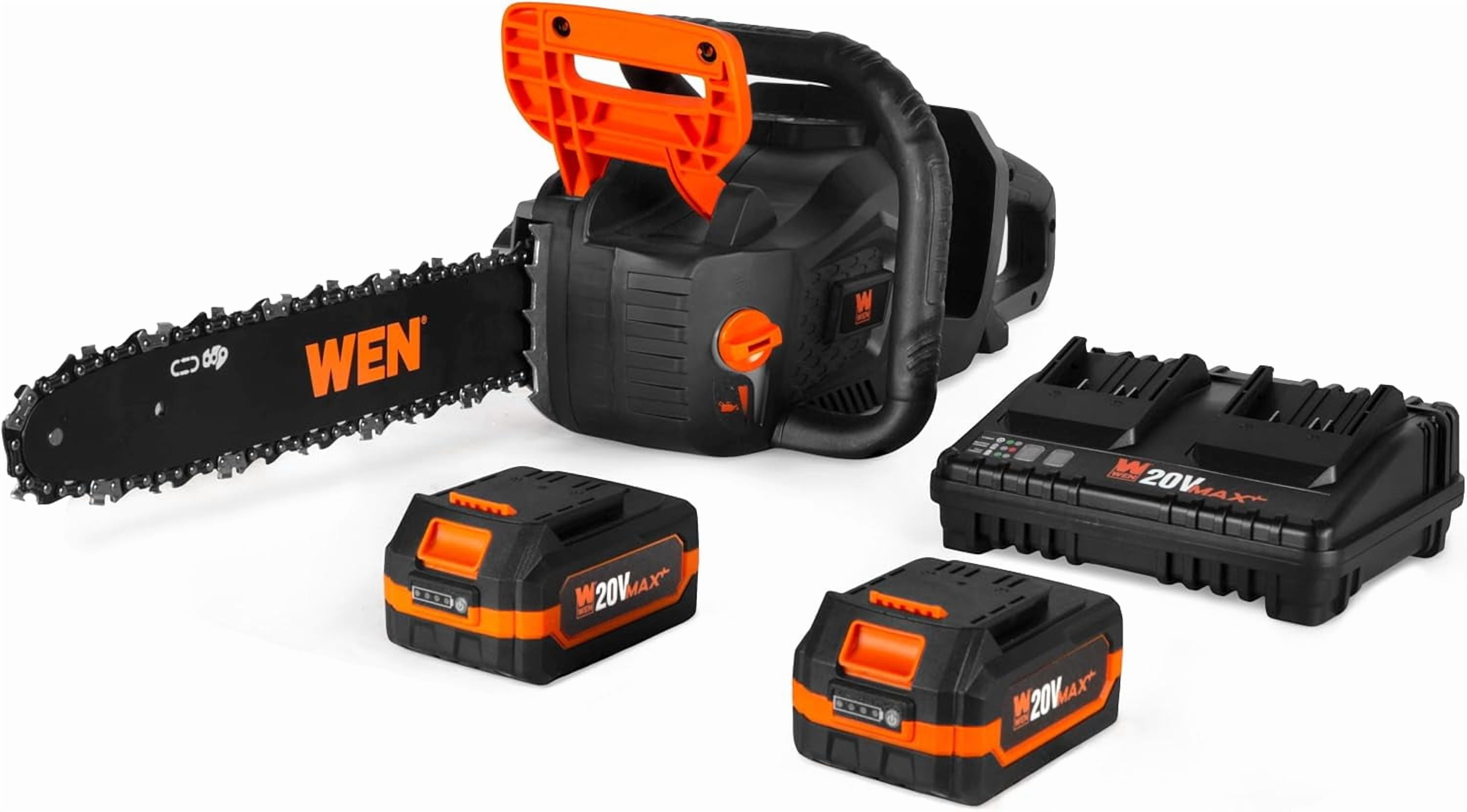 WEN 2x20v Brushless ChainSaw with 2x 4Ah lithium batteries (20754)