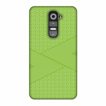 LG G2 D802 Case, Premium Handcrafted Designer Hard Shell Snap On Case Printed Back Cover with Screen Cleaning Kit for LG G2 D802, Slim, Protective - Carbon Fibre Redux Pear Green