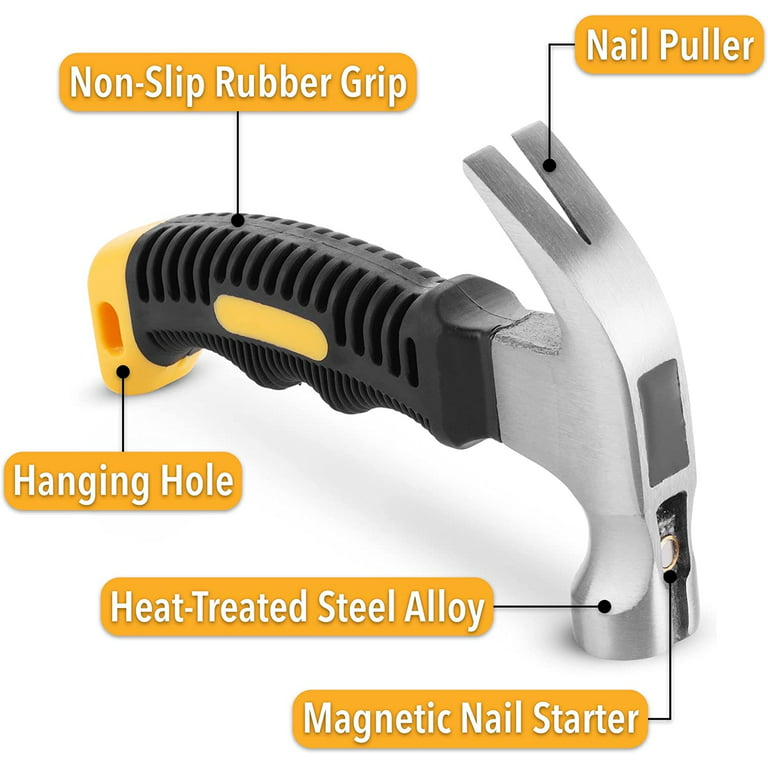 Mini Hammer Multi-function Hammer Small Hammer Carbon Steel Nail Puller  With Handle Maintenance Carp