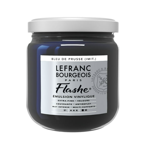 Lefranc & Bourgeois Flashe Matte Artist's Color, 400ml, Prussian Blue
