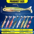 thumbnail image 2 of 1/6 Pcs Appâts de Queue pour Pêche au Bar Swimbaits Leurre de Pêche Souple, 2 of 9