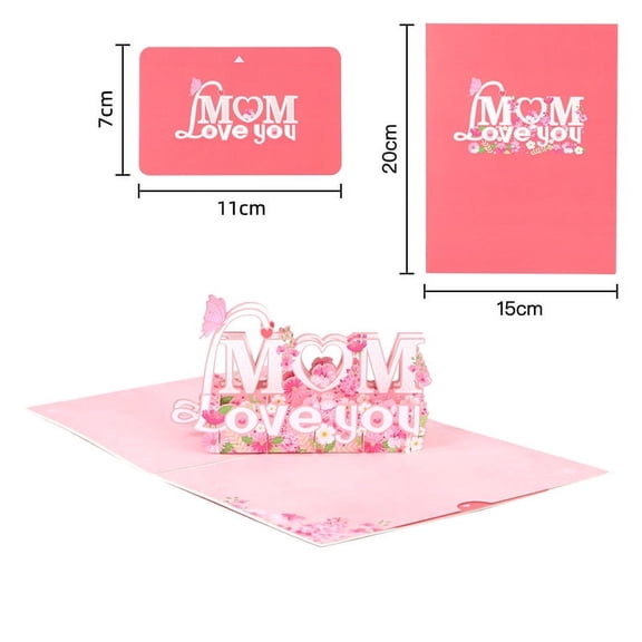 Happy Mothers Day 3D Pop Up Card Elegent Flower Greeting Cards Gift for Mom-5
