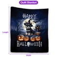 thumbnail image 5 of Happy Halloween Schnauzer Witch Pumpkins Bats Quilt Blanket Miniature Schnauzer Dog Lover Cozy Comforter Throw Blanket - 13012, 5 of 5