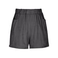 thumbnail image 5 of Antinious Women Solid Loose Denim Cargo Shorts Summer with Pocket, 5 of 5