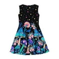 thumbnail image 4 of CLOHOMIN Hippie Mushroom Butterfly Girls Princess Tank Dress Size 15-16 Years Novelty Round Neck Midi Sundress Fashion Sleeveless Party Beach Skater Dresses, 4 of 6