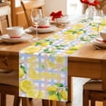 thumbnail image 5 of Watercolor Lemons Table Runner 72 Inches, Summer Purple Pink Buffalo Plaid Bed Runner Dresser Scarves Tabletop for Indoor Outdoor Parties/Ceremony/Banquet, 13" x 72", 5 of 9